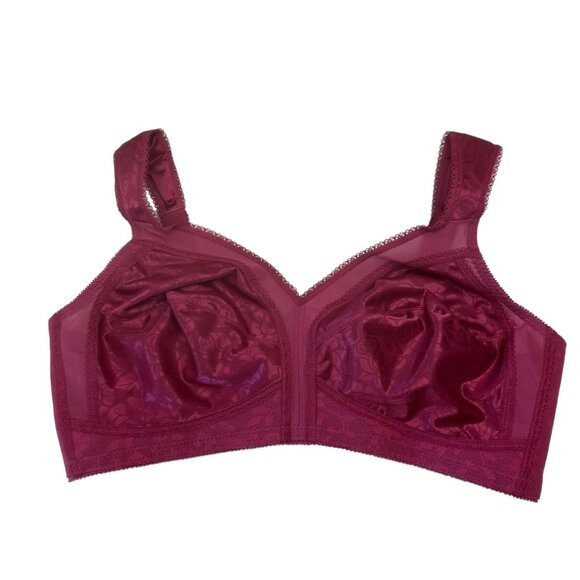 PLAYTEX 18 Hour Original Comfort Strap Wire Free Bra SZ 42C Pink Satin Unlined - Picture 11 of 12